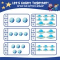 Letâs count together. Circle the correct answer. Mathematic count and circle worksheet.
