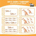 Letâs counting the animals together and circle the number on the worksheet.