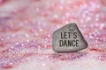 Let`s dance engrave on stone Royalty Free Stock Photo