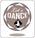 Let`s dance green creative realistic isolated web button