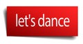 let`s dance red sign on white background Royalty Free Stock Photo