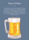 Let s Drink Beer Poster with Text and Mug of Drink