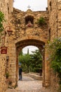 Let`s explore Middle Age village of Castelnou Royalty Free Stock Photo