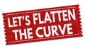 Let`s flatten the curve sign or stamp Royalty Free Stock Photo