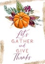 Let`s Gather Together and Give Thanks Card