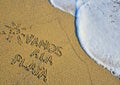 Let's go the beach sign Royalty Free Stock Photo