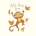 Let's have fun. vector illustration Royalty Free Stock Photo