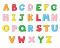 Let`s learn the English alphabet.vector and illustration. Royalty Free Stock Photo