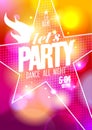 Let`s party design with big star.