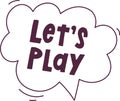 Let's Play Lettering Sticker