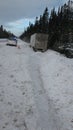 Truck stuck in snow