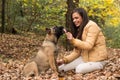 Let`s Share, woman with her dog