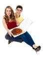 Let's share the yummy pizza Royalty Free Stock Photo