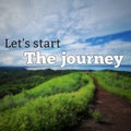 Let`s start the journey. Royalty Free Stock Photo