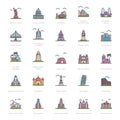 Landmarks Flat Icons