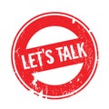 Let s Talk rubber stamp Royalty Free Stock Photo