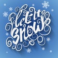 Let it snow Christmas greeting card. Vector winter Royalty Free Stock Photo