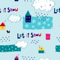 Let it snow flakes fall winter season pattern