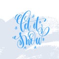 Let it snow hand lettering holiday poster