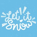 Winter and New Year card lettering design elements