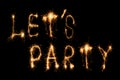 Lett party sparkler Royalty Free Stock Photo