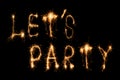 Lett party sparkler Royalty Free Stock Photo