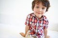 Let them be little. a cute little boy looking at the camera. Royalty Free Stock Photo