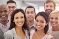 Let them wow you. Cropped portrait of a diverse group of businesspeople. Royalty Free Stock Photo