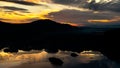 Let there be Light - Witnessing the sunrise from Catbells summit in the English Lake District looking over Derwentwater towards Bl