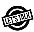 Let us Talk rubber stamp Royalty Free Stock Photo