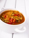 Letcho with paprika, zucchini and mushroom Royalty Free Stock Photo