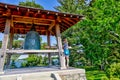 Lethbridge, Alberta - July 5, 2021: Scenery in the Nikka Yuko Japanese Gardens in Lethbridge