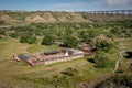 Lethbridge`s Fort Whoop-up in summer