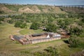 Lethbridge`s Fort Whoop-up in summer