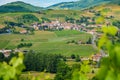 Letra village and vineyards landscape in France