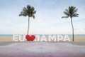 Letreiro Eu Amo Jampa, Joao Pessoa Royalty Free Stock Photo