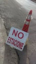 Letrero No estacione - No parking spanish sign Royalty Free Stock Photo