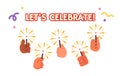 Lets celebrate ecard greeting card design