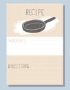 Kitchen note vector template.