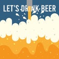 Lets drink beer poster Vector