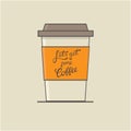 Lets get some coffee mug flat illustration