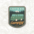 Lets go camping. Summer camp. Vector illustration Concept for shirt or logo, print, stamp or tee. Vintage typography Royalty Free Stock Photo