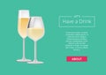 Lets Have Drink Champagne Advertisement Web Poster Royalty Free Stock Photo