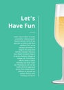 Lets Have Fun Advertisement Poster Champagne Icon Royalty Free Stock Photo