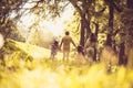 Lets have fun in nature . Happy family. Royalty Free Stock Photo