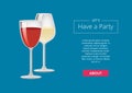 Lets Have a Party Drinks Choice Advertising Poster Royalty Free Stock Photo