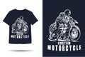 Lets ride custom motorcycle silhouette t shirt design