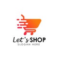 lets shopping logo design template. shopping cart icon designs