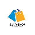 lets shopping logo design template. shop icon design