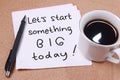 Lets Start Something Big, Motivational Words Quotes Concept Royalty Free Stock Photo